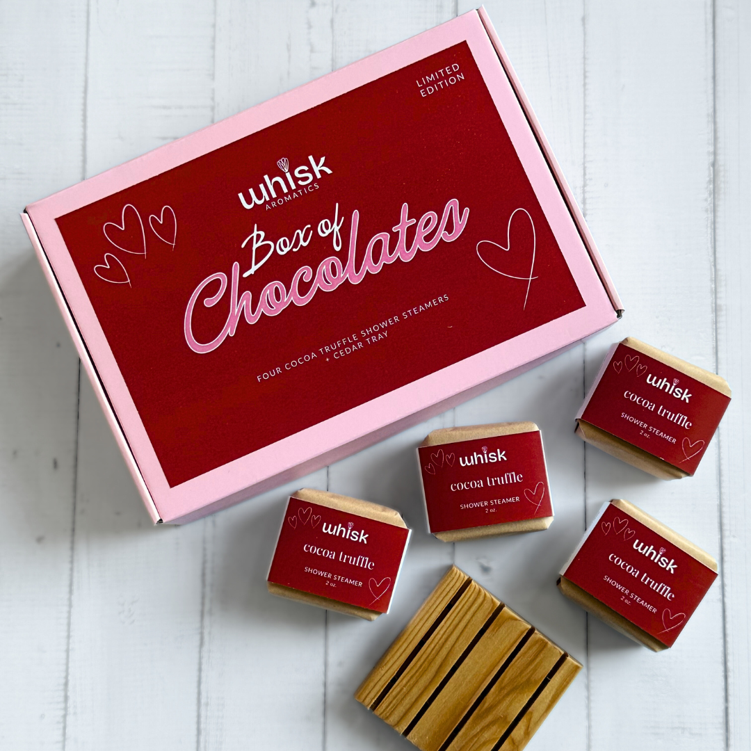 Box of Chocolates Shower Steamer gift packaging