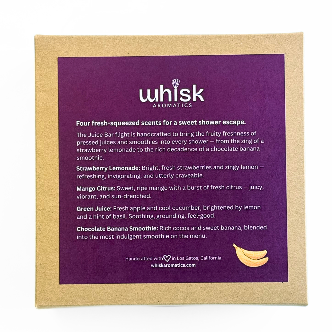 Juice Bar Shower Steamer Flight gift packaging